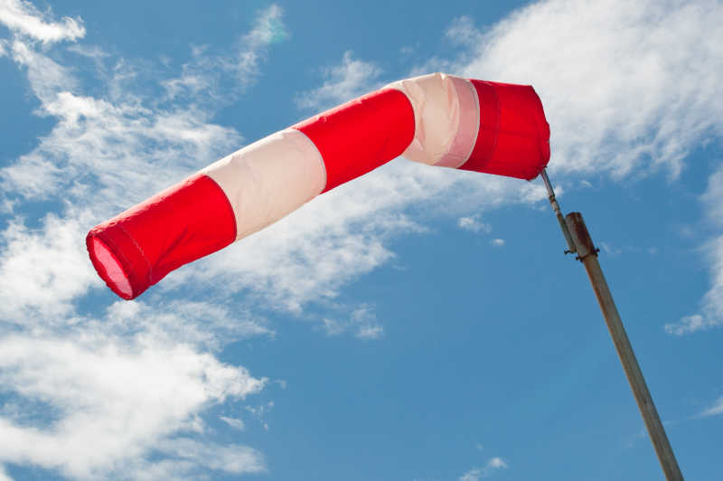 被风吹动的风袋特写